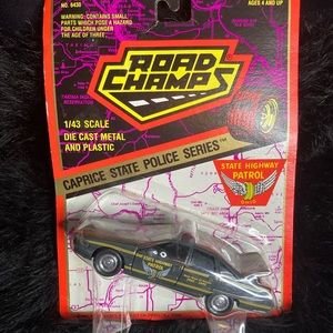 Vintage Road Champs State Police Series Black Caprice Police Car New!!